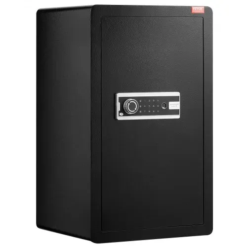 VEVOR Safe Tresor mit feuerfester Geldtasche, Einzeltür-Safe 113 L, 2 Trennwände, digitaler Möbeltresor mit Schlüssel, Code und Fingerabdruck, Wertsachenbox für Geld und Schmuck, Geldtresor Schwarz – Bild 9