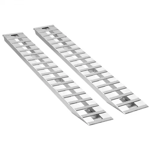 VEVOR Laderampen 2 Stk. 2745 x 380 mm, Robustes Aluminium, Schwerlast-Anhängerrampen-Set mit Antirutschplatten, Gesamttragfähigkeit 4535,9 kg, für Anhänger Traktoren ATVs Rasenmäher Motorräder – Bild 8