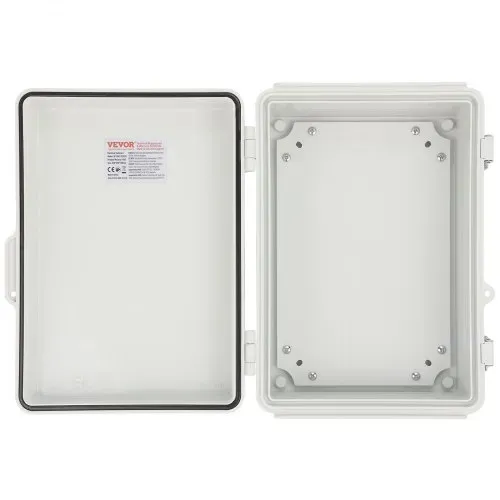 VEVOR Elektrischer Anschlusskasten 430 x 330 x 180 mm, Elektrogehäusekasten aus ABS-Kunststoff mit Scharnierdeckel, Edelstahlverschluss, IP67 staubdicht wasserdicht für Elektroprojekte – Bild 10