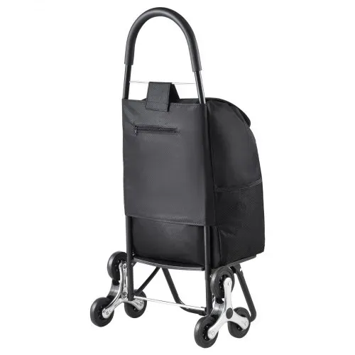VEVOR faltbarer Einkaufswagen, 450x350x965mm, Sackkarre zum Treppensteigen mit 6 Rädern, Aufbewahrungstasche aus Oxford-Stoff, zum Einkaufen, Büro, Umzug, Transport, Outdoor, Wäsche, Schwarz – Bild 8