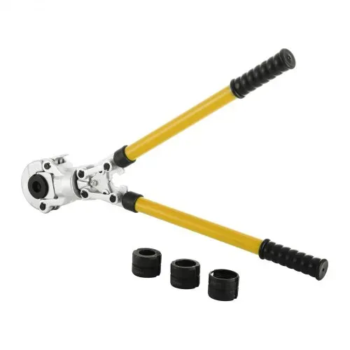 VEVOR Presszange TH 16, TH 20, TH 26, TH 32, Crimpzange Presszange Ø 16-32 m, Rohrpresszange Gelb, Stahl Quetschzange mit Ergonomischem und Rutschfestem Griff, Rohrcrimpzange 530-750 mm Ausziehbar – Bild 9