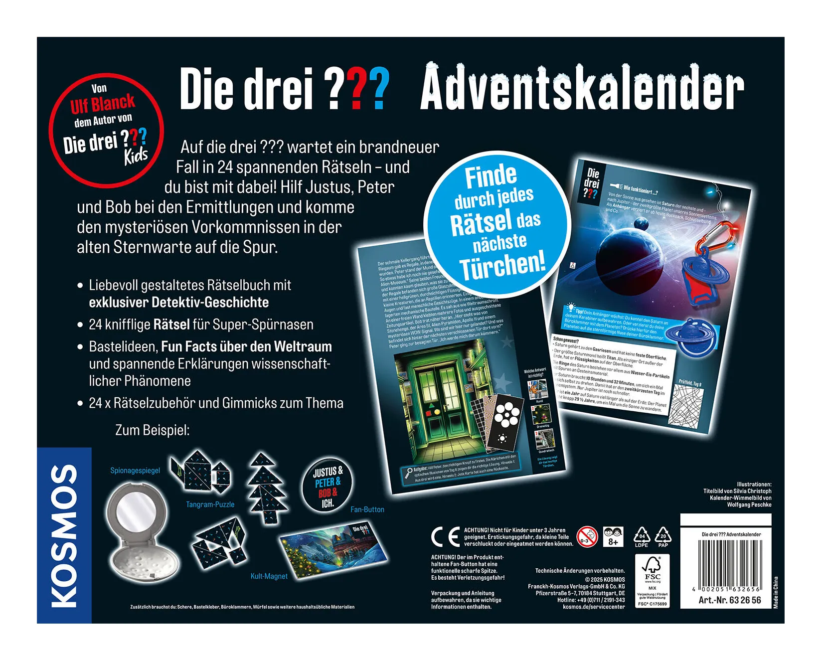 Kosmos 63265 Brettspiel Die drei ? Adventskalender 2025 Bildend – Bild 2