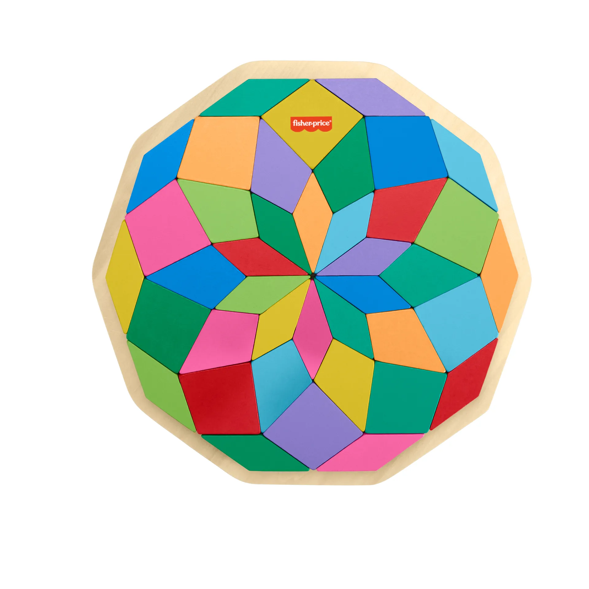 Fisher-Price geometrisches Mandala-Puzzle aus Holz für Kleinkinder und Kinder, 40 Holzteile – Bild 5