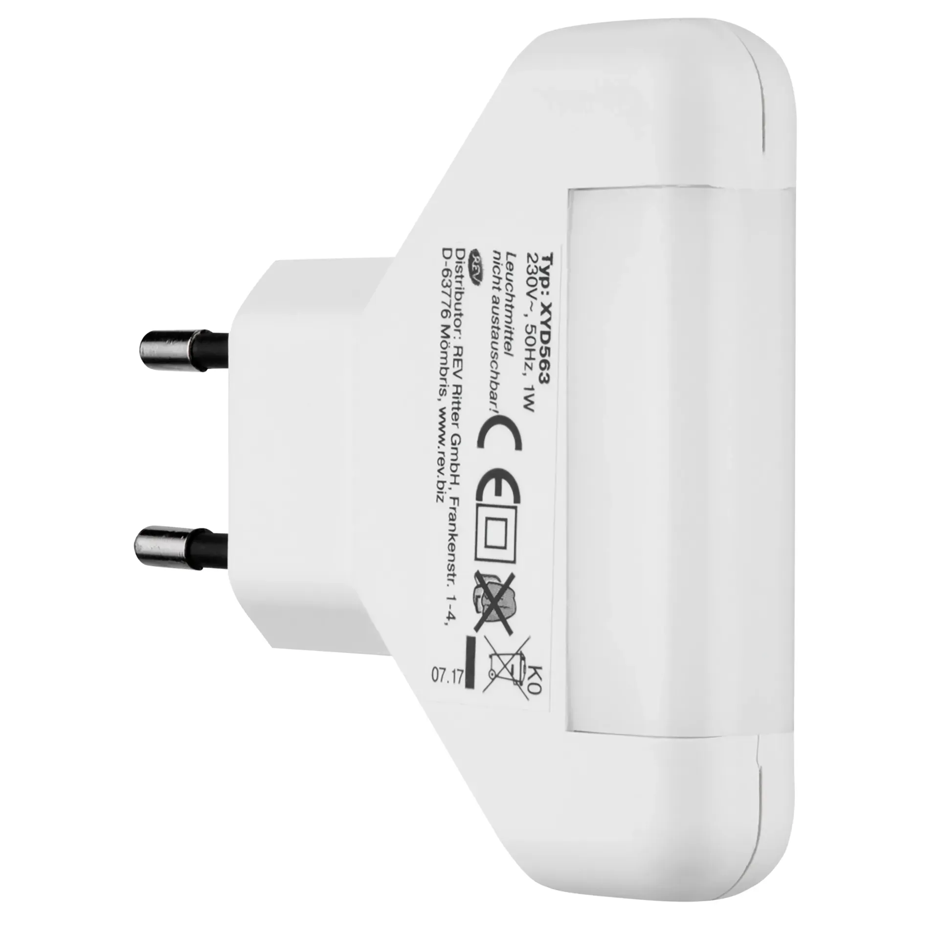 LED-Nachtlicht ''Energiespar'', 1W, mit Schalter, weiß – Bild 4