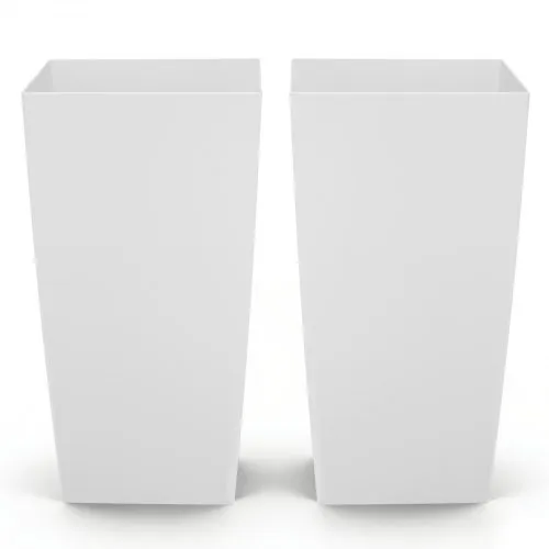 VEVOR Pflanztopf 390x390x750 mm 2er-Set, Blumentopf, Blumenkübel, PP-Pflanzgefäß, Planzkübel, Pflanzkasten mit Innentopf & Abflusslöchern, Geeignet für Zimmer- & Gartenpflanzen, Weiß VEVOR Pflanztopf 390x390x750 mm 2er-Set, Blumentopf, Blumenkübel, PP-Pflanzgefäß, Planzkübel, Pflanzkasten mit Innentopf & Abflusslöchern, Geeignet für Zimmer- & Gartenpflanzen, Weiß
