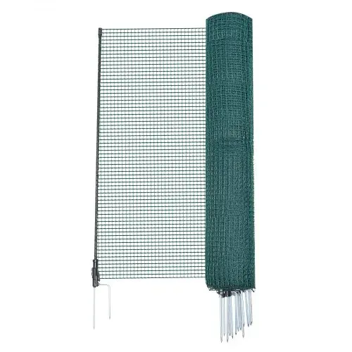 VEVOR Begrenzungszaun 15x0,9 m, Weidezaun aus PE, Mobiler Hundezaun mit Doppelspitzenpfählen & Abspannseilen, Hühnerzaun, Gartenzaun, Campingzaun für Hunde, Hühner, Pflanzen, Außenbereiche – Bild 9