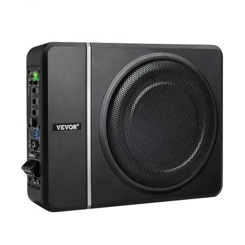 VEVOR Untersitz Auto Subwoofer 240 W schlanker Auto Subwoofer mit Stromversorgung, Subsystem mit eingebautem Verstärker, Hoch-/Niedrigpegel-Eingang und Lautstärkeregler für SUVs Lkws Wohnmobile – Bild 9