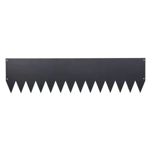 VEVOR Rasenkante 6er-Pack, 1016x254 mm, Beeteinfassung aus Verzinktem Stahl, inkl. 8 Befestigungsclips, Beetbegrenzung, Rasenbleche, Mähkante Metall Palisade für Blumenbeete & Gartenwege, Schwarz – Bild 9