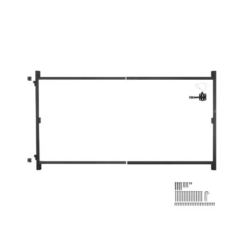 VEVOR Torbausatz passend für 152 bis 243 cm breite Öffnungen, verstellbarer Torrahmensatz (119 cm hoch) aus Eisen, durchhangsicherer Torrahmensatz mit Riegelschloss & Schrauben, für Holzzaun VEVOR Torbausatz passend für 152 bis 243 cm breite Öffnungen, verstellbarer Torrahmensatz (119 cm hoch) aus Eisen, durchhangsicherer Torrahmensatz mit Riegelschloss & Schrauben, für Holzzaun