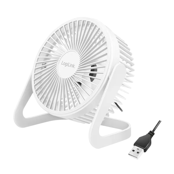 USB-Schreibtischventilator, 15,24 cm, 40 dB, weiß USB-Schreibtischventilator, 15,24 cm, 40 dB, weiß