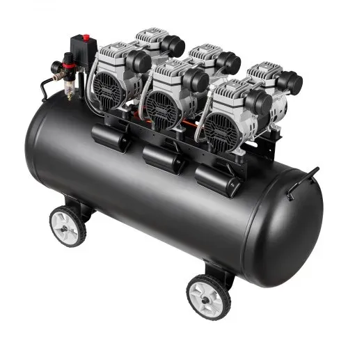 VEVOR 3 KW Druckluftkompressor, Ölfreier Kompressor mit 100 L Lufttank, Flüsterkompressor mit 198 L/min bei 6,2 bar & Max. 8 bar, Tragbarer Luftkompressor mit Rädern & Griff für Werkstatt Heimwerker – Bild 9