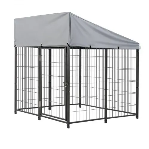 VEVOR Hundezwinger, 1,12x1,15x1,25 m, Hundehütte mit Sicherheitsschloss, Outdoor Hundehaus mit UV-Beständiger & Wasserdichter Dachabdeckung, Robuste Hundegehege/Auslauf für Große Hunde – Bild 9