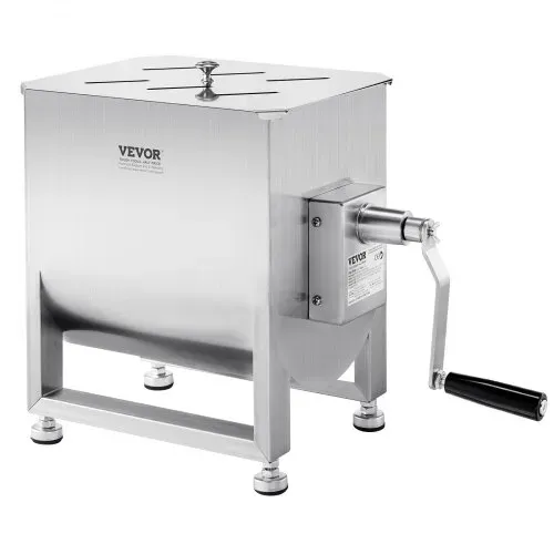 VEVOR manueller Fleischmischer Fleischverarbeitungsgerät (maximales Mischen von 13,6 kg Fleisch), Fleischmischer aus Edelstahl, Wurstmischer mit Untersetzungsgetriebe, Handmixer für Hackfleisch – Bild 8