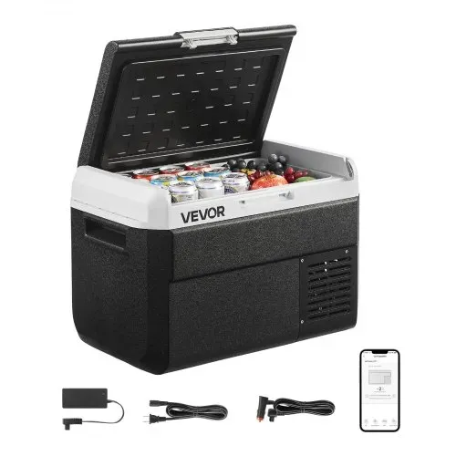 VEVOR Kompressor Kühlbox 25 L, Tragbarer Autokühlschrank mit Einstellbarer Temperatur & App-Steuerung, Kühlschrank 12/24 V DC und 100–240 V AC für Outdoor Camping Reisen und Wohnmobile – Bild 8