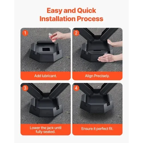 VEVOR 4 Stk. Nivellierpads für Wohnmobile Anhänger-Wagenheberpads aus Gummi 2300 kg belastbar (pro Pad) Wagenheber-Stabilisierungspad mit großer Oberfläche, ideal für Quadratfüße (139,7 mm) – Bild 4