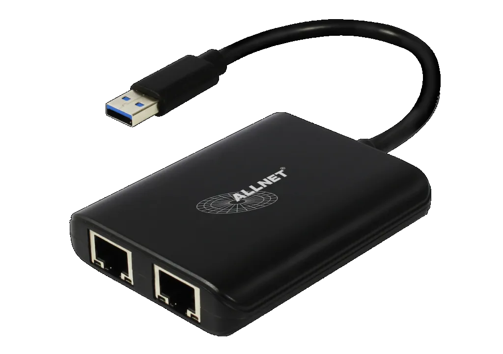 ALLNET USB 3.0 Typ-A Netzwerk Adapter 2x + 1x USB 3.0 Hub ALL-NC-2G-102-USB-A "ALLTRAVEL* – Bild 2