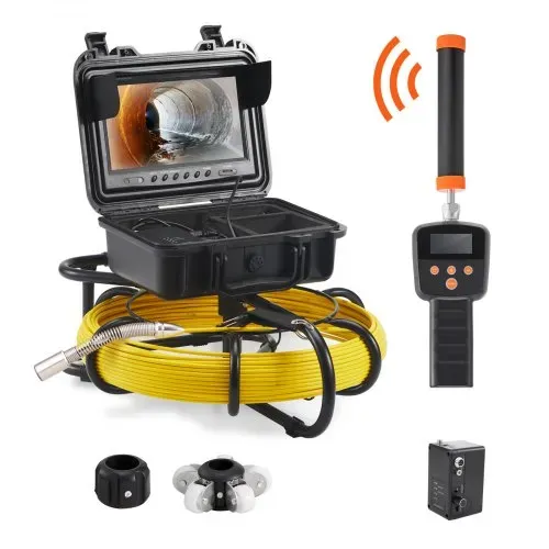 VEVOR Kanalkamera 50m, 23cm Rohrinspektionskamera mit 512-Hz-Ortung, DVR-Funktion, IP68-Kamera mit 12 einstellbaren LEDs, einer 16-GB-SD-Karte für Abwasserleitungen, Kanal- & Abflussrohrinstallation VEVOR Kanalkamera 50m, 23cm Rohrinspektionskamera mit 512-Hz-Ortung, DVR-Funktion, IP68-Kamera mit 12 einstellbaren LEDs, einer 16-GB-SD-Karte für Abwasserleitungen, Kanal- & Abflussrohrinstallation