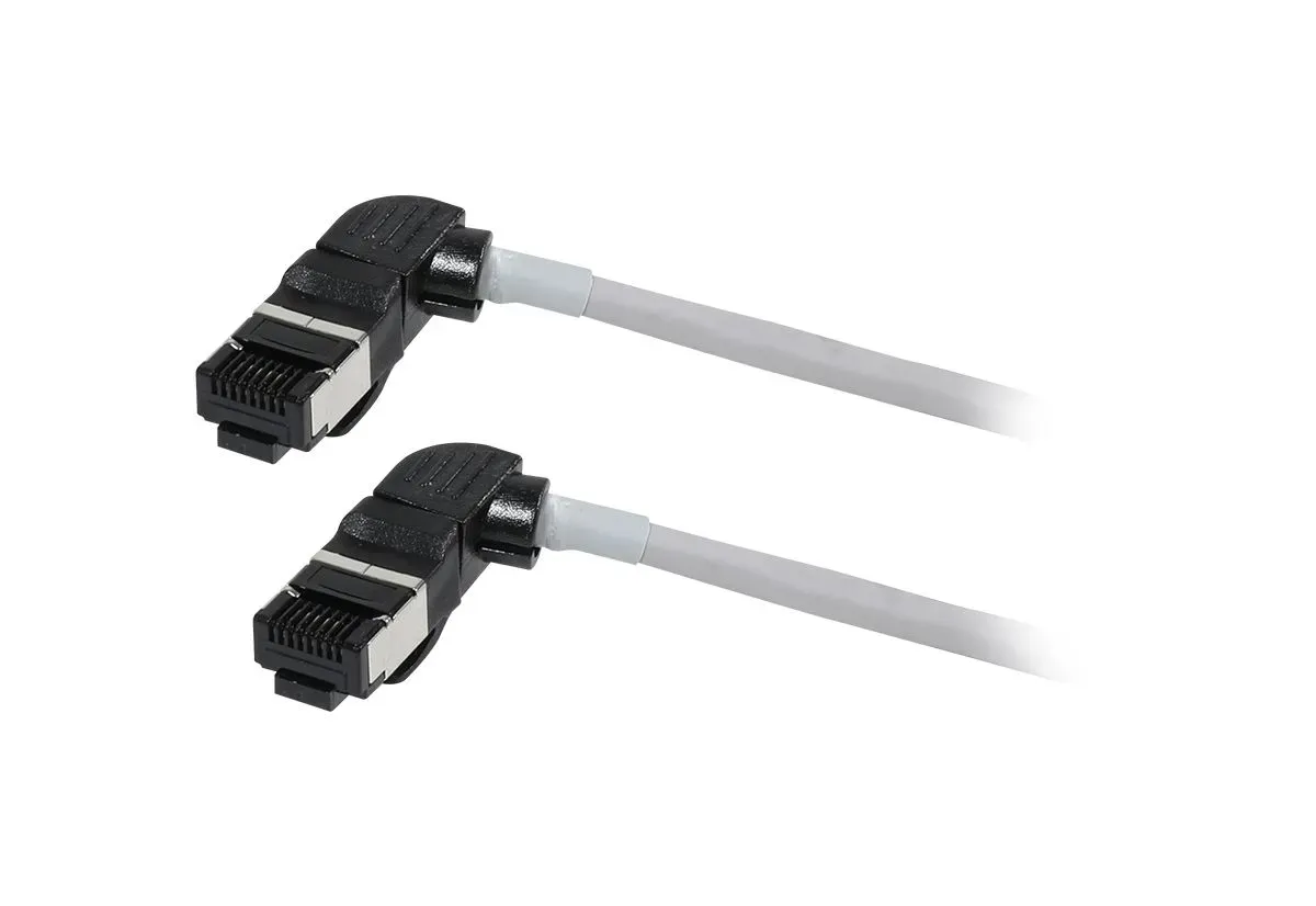 Patchkabel RJ45, CAT6A 500Mhz, 0.5m, grau, S/FTP, slimline rund d=4,5mm, TPE/LSZH(Superflex), AWG28, mit CAT7 Rohk., drehbarer Stecker, Synergy21 – Bild 5