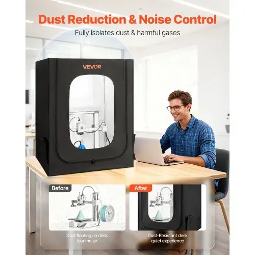 VEVOR 3D-Druckergehäuse Druckerzelt (70x75x90 cm), staubdichte & wasserfeste Schutzhülle mit konstanter Temperatur & LED-Beleuchtung, kompatibel mit gängigen Modellen von Creality/ELEGOO/Anycubic – Bild 4
