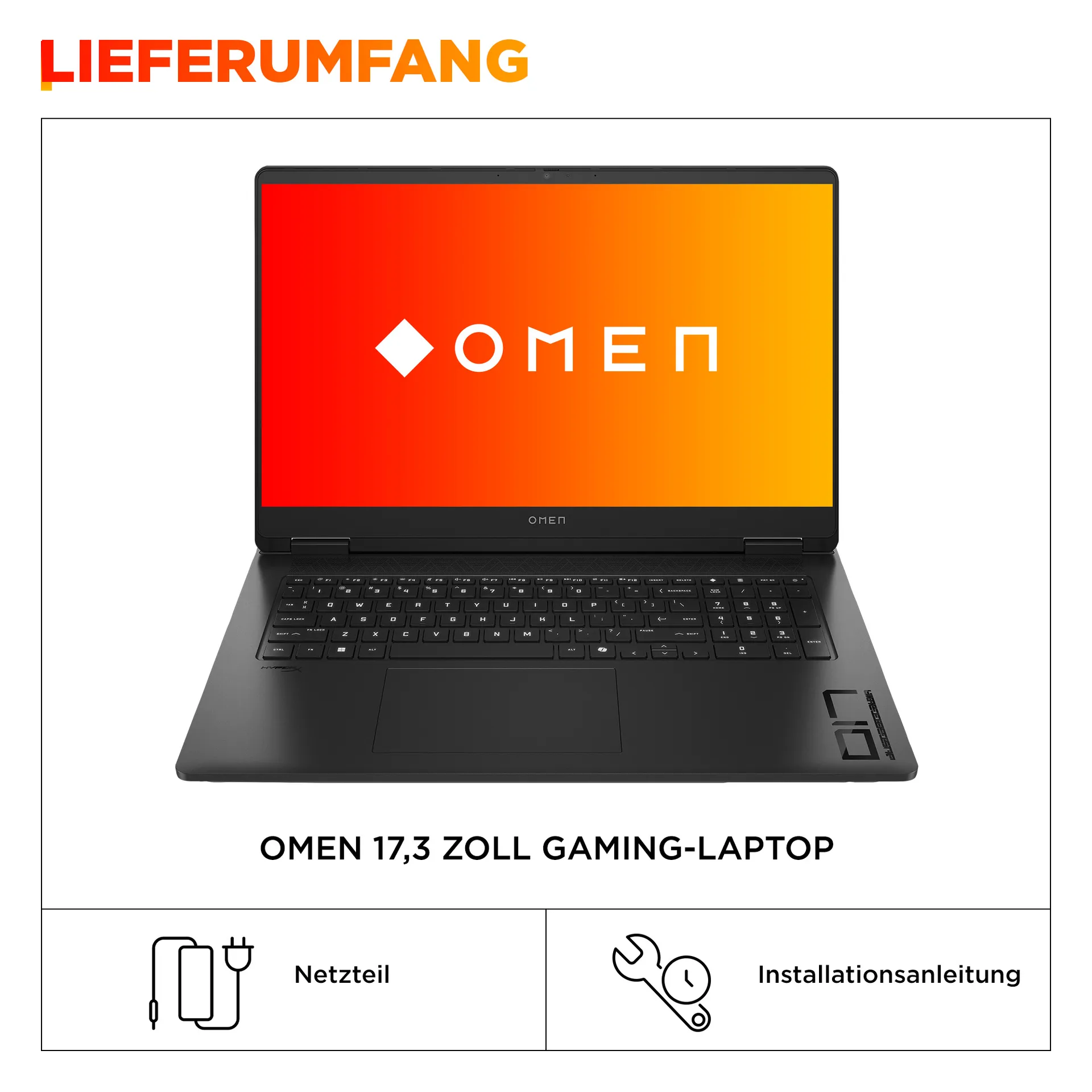 HP OMEN Gaming 17-db1170ng Copilot+ PC AMD Ryzen AI 7 350 Laptop 43,9 cm (17.3") Quad HD 32 GB DDR5-SDRAM 1 TB SSD NVIDIA GeForce RTX 5070 Wi-Fi 6 (802.11ax) Windows 11 Home Schwarz – Bild 6