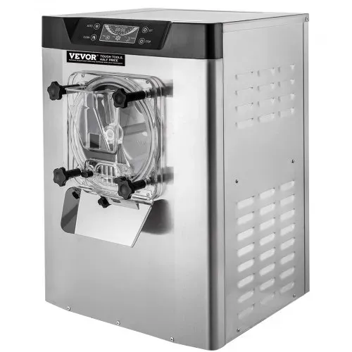 VEVOR kommerzielle Eismaschine Eiscrememaschine 16-20 L/H Eiscreme, 1400 W Harteiscreme-Maschine mit intelligentem LCD-Display & verschiedenen Geschmacksrichtungen, für Snackbar, Restaurant Silber – Bild 8