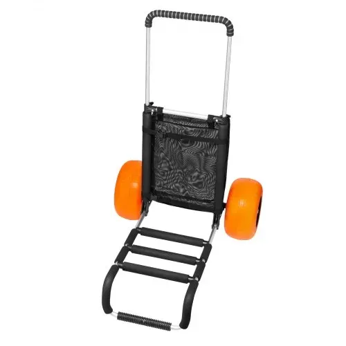 VEVOR Strandkarre Bollerwagen Sandwagen, Strandwagen 74,84 kg Tragkraft, zusammenklappbarer Sandwagen aus Aluminium 685-1135 mm einstellbare Höhe, Wagen für den Strand 76 x 39 cm Ladefläche – Bild 10