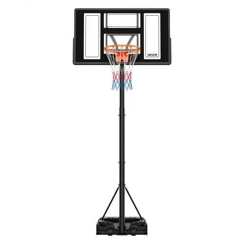 VEVOR tragbarer Basketballständer, 1,35 bis3,05 m höhenverstellbarer Basketballkorb, verstellbare Basketballanlage mit Nylonnetz & Rollen, tragbares Backboard-Set für Terrassen Poolrand – Bild 10