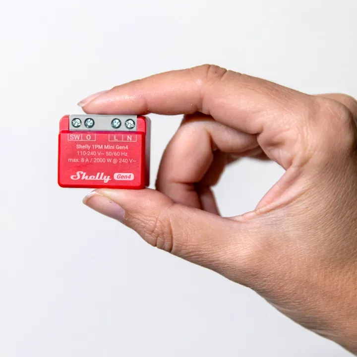 Shelly · Unterputz · "1PM Mini Gen4"· 2er Pack· Relais · max 8A · 1 Kanal · Messfunktion · WLAN · Matter · Zigbee · Bluetooth – Bild 4