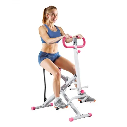 VEVOR Kniebeugenmaschine für tiefe Kniebeugen, zusammenklappbares Trainingsgerät, Gesäßtrainer mit 5-stufig verstellbarem Sitz, Heimtrainingsgerät für Gesäß & Beine, Glute Machine weiß + Pink VEVOR Kniebeugenmaschine für tiefe Kniebeugen, zusammenklappbares Trainingsgerät, Gesäßtrainer mit 5-stufig verstellbarem Sitz, Heimtrainingsgerät für Gesäß & Beine, Glute Machine weiß + Pink
