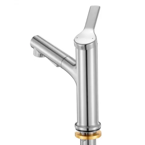 VEVOR Waschtischarmatur Wasserhahn aus gebürstetem Nickel & Edelstahl, Waschbeckenarmatur Küchenwasserarmaturen mitAusziehbrause wassersparend, Einhebelmischer für Badezimmer Wohnmobil Bar-Spüle – Bild 10