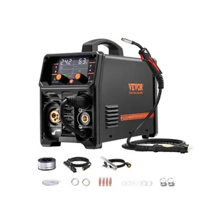 VEVOR Pro MIG-Schweißgerät, 250 Ampere Pluse MIG-Schweißer, 5-in-1 Synergie-Welder Gasloses MIG, Gas-MIG, MMA, Lift-TIG, MIG Pluse mit IGBT-Wechselrichtertechnologie und LCD-Bildschirmanzeige VEVOR Pro MIG-Schweißgerät, 250 Ampere Pluse MIG-Schweißer, 5-in-1 Synergie-Welder Gasloses MIG, Gas-MIG, MMA, Lift-TIG, MIG Pluse mit IGBT-Wechselrichtertechnologie und LCD-Bildschirmanzeige
