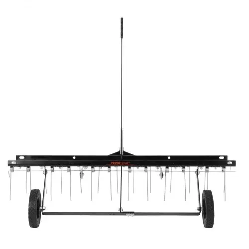 VEVOR Vertikutierer, 1219 mm Vertikutierer mit 24 Federstahlzinken, Rasenvertikutierer für ATV oder Mäher, Rasenrechen mit Hebebügel für den Garten, Bauernhof, Gras – Bild 10