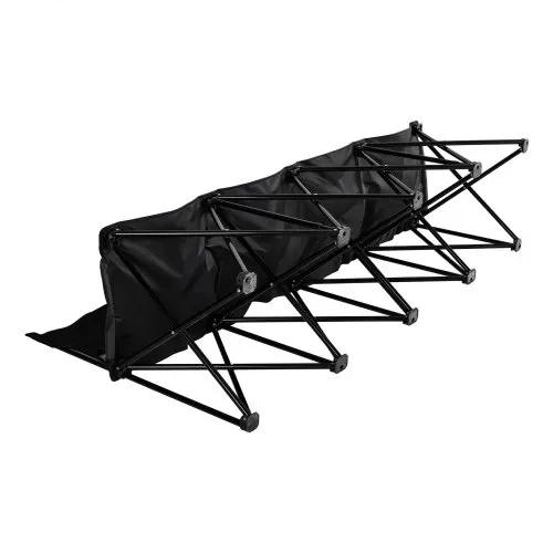 VEVOR tragbare Klappbank Campingbank Sitzbank (4 Personen) mit Seitentaschen & Tragetasche, Mannschaftsbank mit Rückenlehne Seitenbank für Fußball Baseball Camping Outdoor-Aktivitäten Schwarz – Bild 10