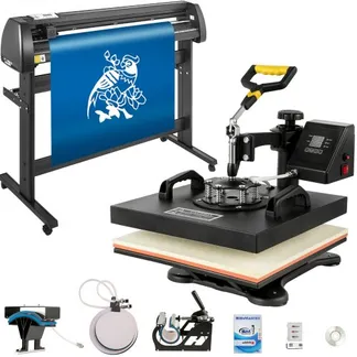 VEVOR 38x38cm Heißpresse maschine 5 In 1 Transferpresse hitzepressemaschine und 1350mm Vinyl Cutter Plotter Cutting Plotter Desktop Machine VEVOR 38x38cm Heißpresse maschine 5 In 1 Transferpresse hitzepressemaschine und 1350mm Vinyl Cutter Plotter Cutting Plotter Desktop Machine