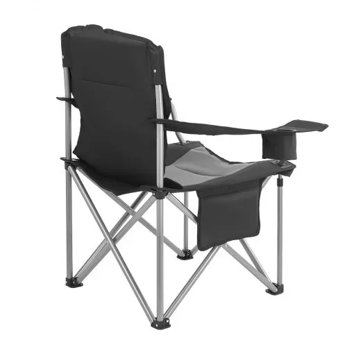 VEVOR Faltstuhl Klappstuhl mit Getränkehaltern & Armlehnen 158 kg Belastbar, Anglersessel Faltbar Anglerstuhl Faltstuhl Schwarz, inkl. Tragtasche Camping Stuhl Outdoor Regiestuhl Tragbar – Bild 8