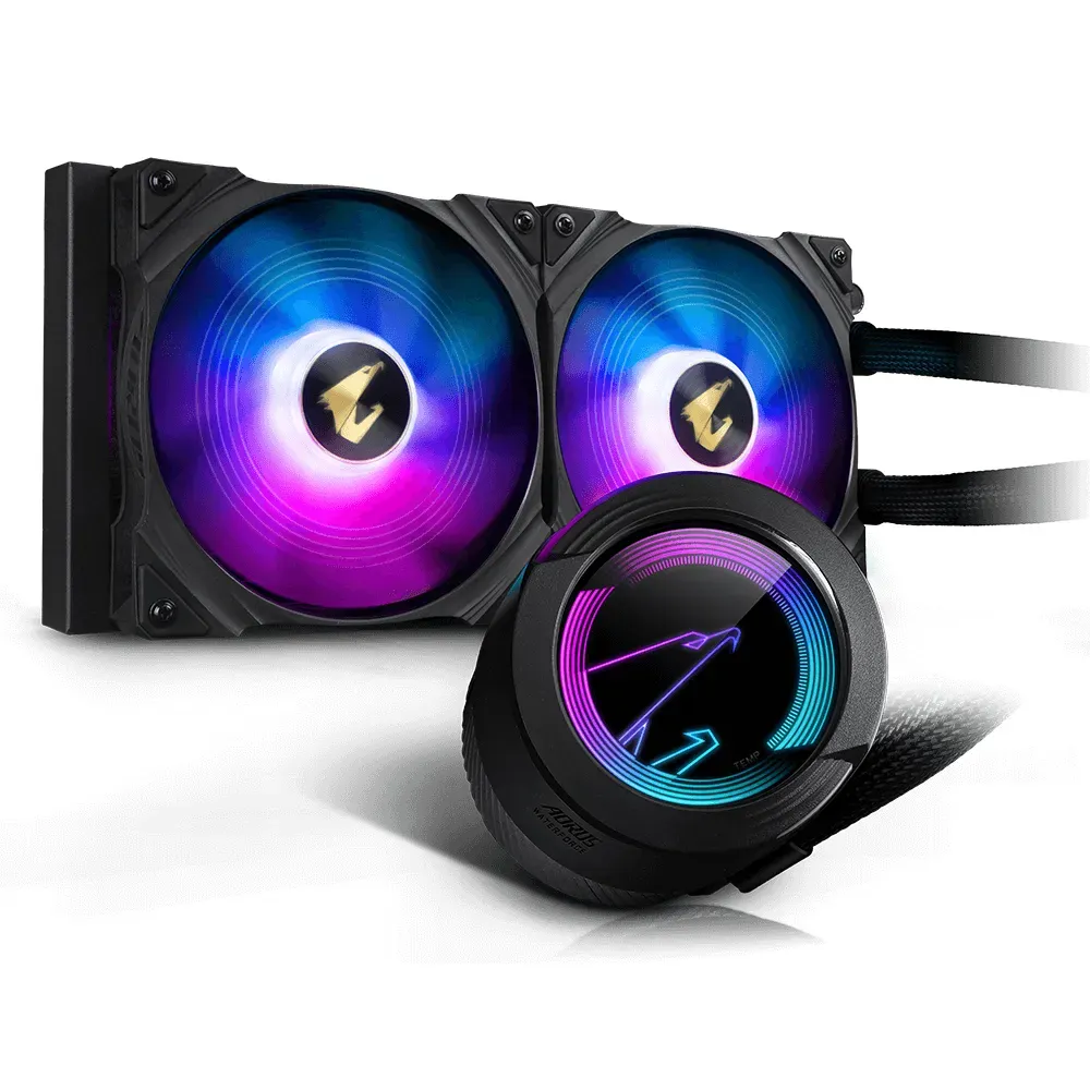 GIGABYTE AORUS WATERFORCE 280 Prozessor All-in-One-Flüssigkeitskühler Schwarz GIGABYTE AORUS WATERFORCE 280 Prozessor All-in-One-Flüssigkeitskühler Schwarz