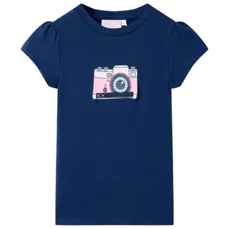 vidaXL Kinder-T-Shirt Marineblau 140 vidaXL Kinder-T-Shirt Marineblau 140