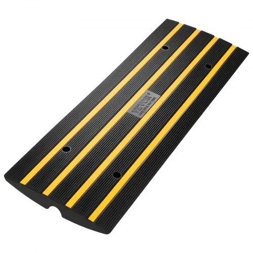VEVOR 3x Schwellenrampe Vollgummi Türschwellenrampe Max. Belastbarkeit 15Tonnen Bordsteinrampe mit 5,5x3,5cm Kanal Rollstuhlrampe 122x40,5x6,5cm Auffahrrampe Ideal für unebenen Boden Bordsteinkanten – Bild 8
