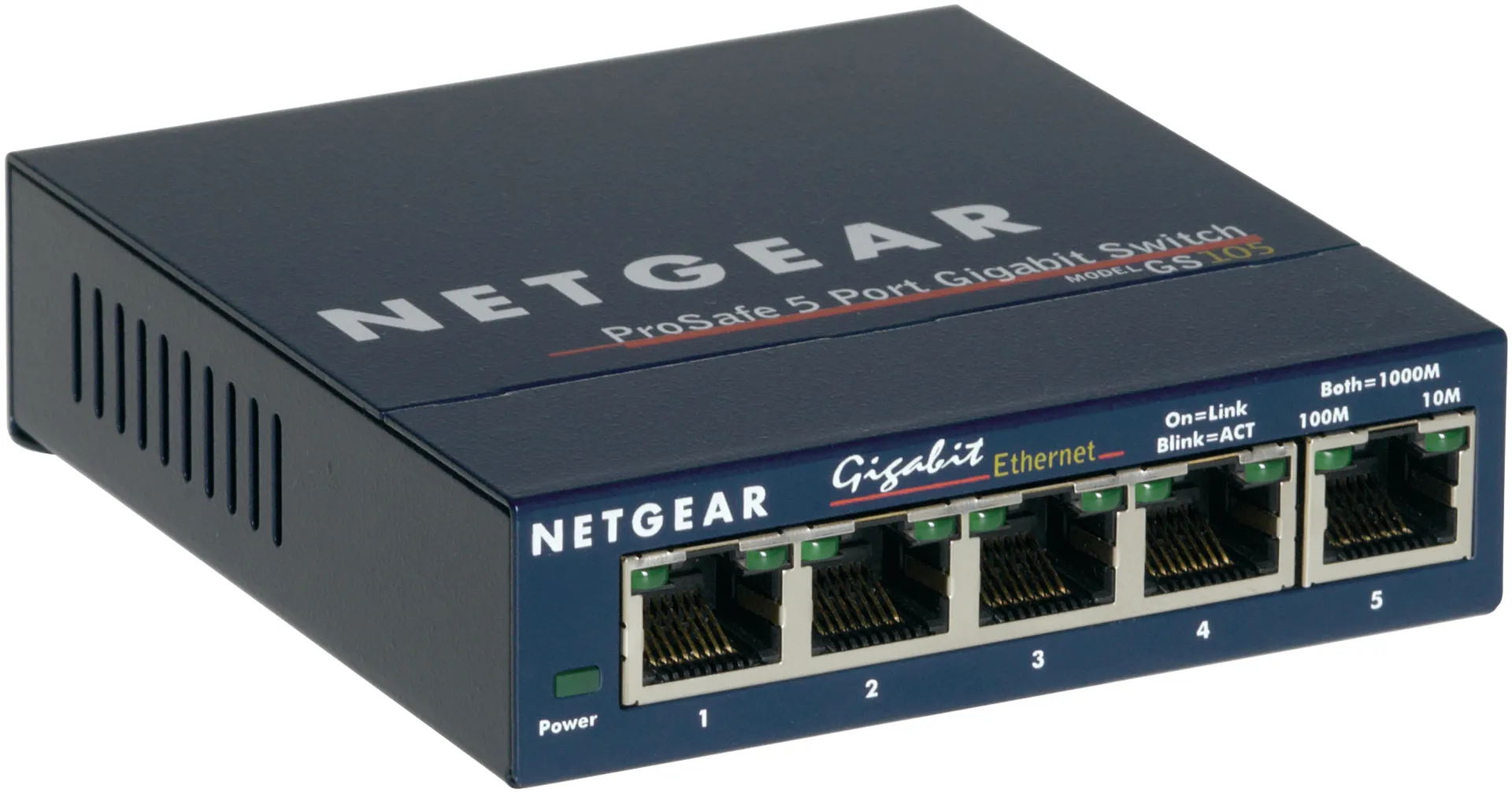 NETGEAR GS105 Unmanaged Gigabit Ethernet (10/100/1000) Blau NETGEAR GS105 Unmanaged Gigabit Ethernet (10/100/1000) Blau