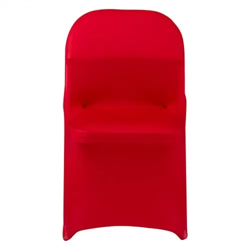 VEVOR Stuhlhussen Stuhlbezug Stretch 50 Stk. waschbarer & abnehmbarer Stuhlüberzug aus Polyester-Spandex für Hochzeitsfeiern Esszimmerbankette, passend für Klappstühle (45 x 46 x 77 cm) Rot – Bild 9