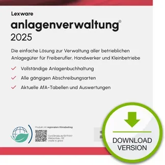 Lexware anlagenverwaltung 2025 Download Jahresversion (365-Tage) Lexware anlagenverwaltung 2025 Download Jahresversion (365-Tage)