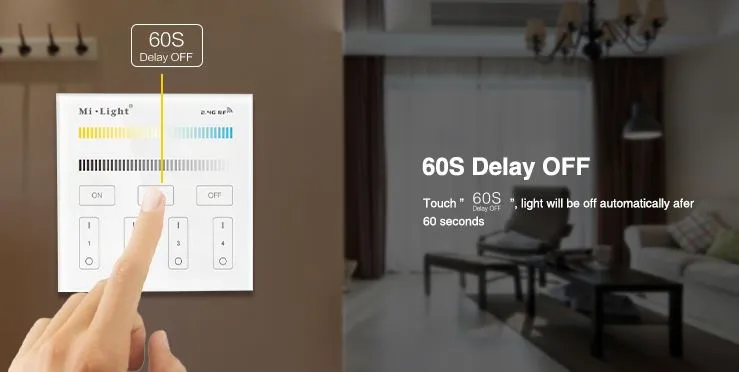 MiBoxer B2 LED Fernbedienung Smart Panel dual white (CCT) 4-Zonen – Bild 3