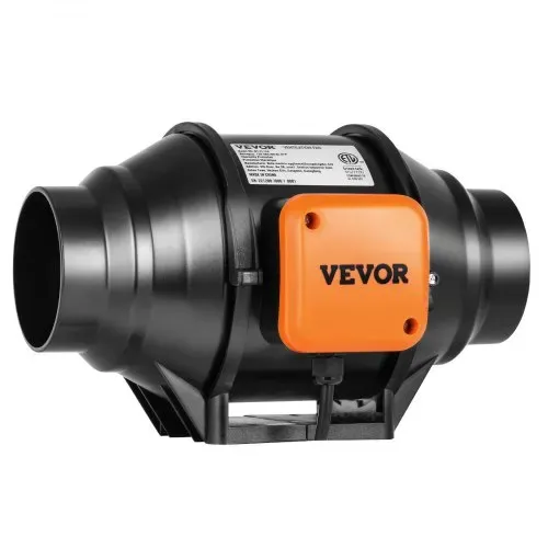VEVOR Inline-Rohrventilator, 304 mm, Rauchabzug, 200 CFM mit variablem Drehzahlregler, leiser Abluftventilator mit AC-Motor für Kühlverstärker, Wachstumszelte, Hydrokultur – Bild 9