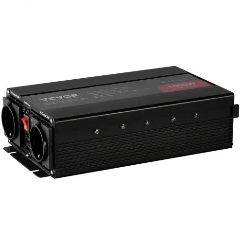 VEVOR Modifizierter Sinus-Wechselrichter, 1500 W DC 12 V AC 230 V Wechselrichter mit 2 AC-Steckdosen 2 USB-Anschlüssen 1 Typ-C-Anschluss 6 Ersatzsicherungen für Smartphone, Laptops – Bild 9