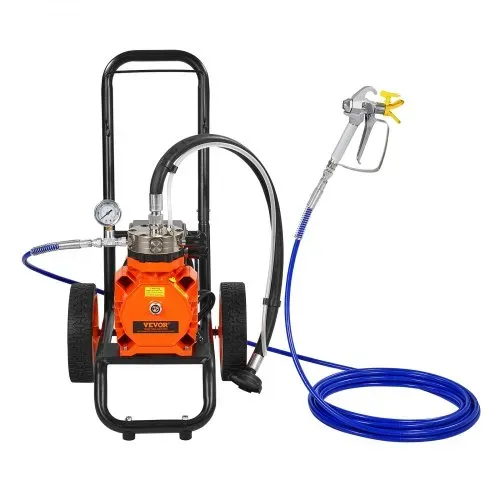 VEVOR Airless-Farbspritzgerät mit Membran, 1100 W effizientes Airless-Farbspritzgerät mit Wagen, 2000 psi Airless-Farbspritzgerät, mit Verlängerungsstang, 2 L/min Hochdruck Airless Farbsprühsystem – Bild 10