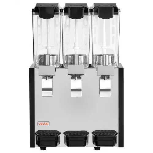 VEVOR Elektrischer Getränkespender 3 x 10 L 7-12 °C Saftspender PC-Behälter, für Restaurants, Hotels, Bars und Kioske, mit Rührstab für Gleichmäßige Durchmischung, Druckschalter und Auffangschale – Bild 8