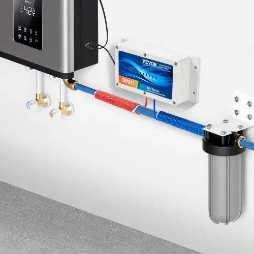 VEVOR Elektronisches Wasserentkalkersystem, salzfreier Entkalker für das ganze Haus, Wasserenthärter zur Reduzierung von Kalkablagerungen, für alle Arten von Sanitärrohren – Bild 7