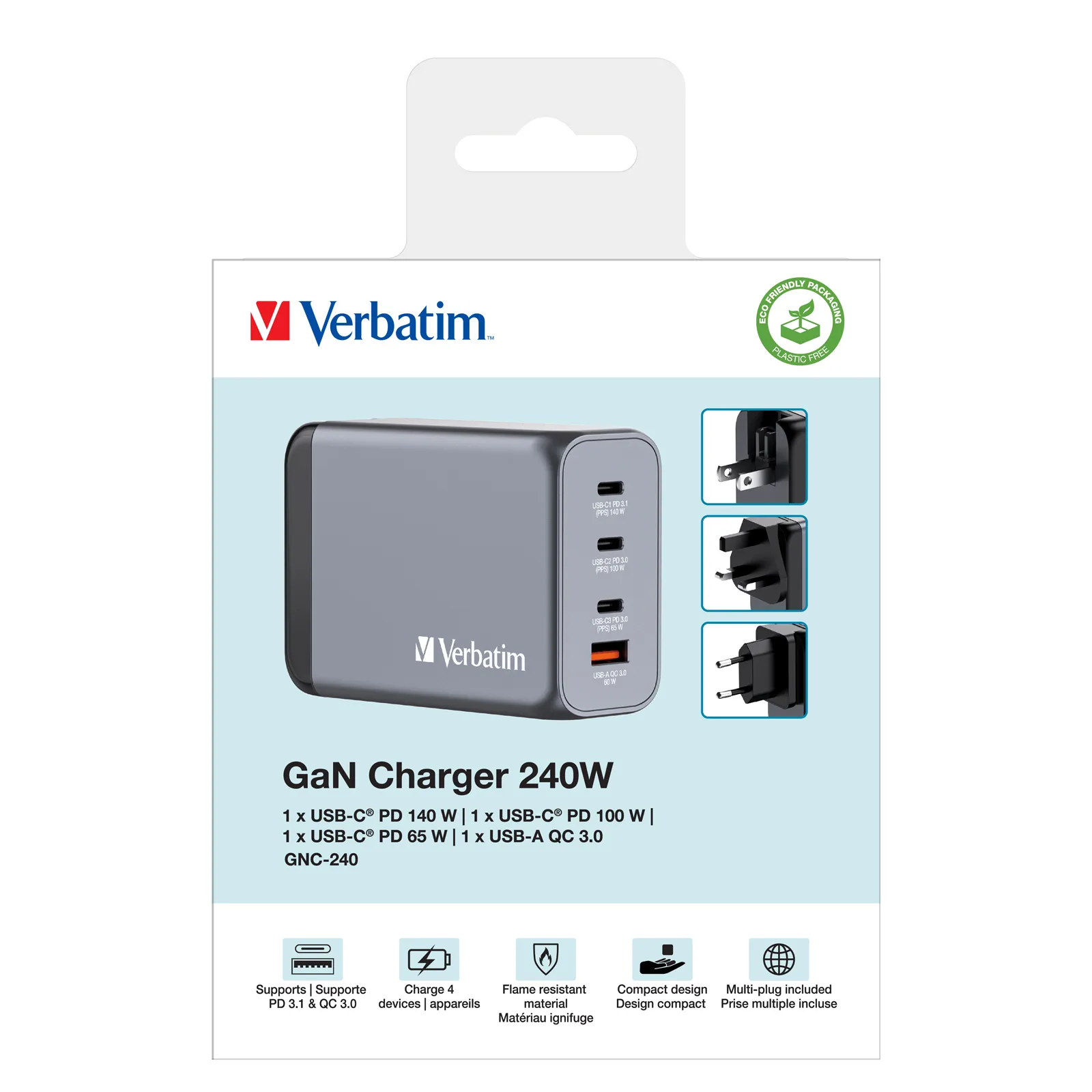 Verbatim GNC-240 Universal Schwarz, Grau AC Schnellladung Drinnen – Bild 7