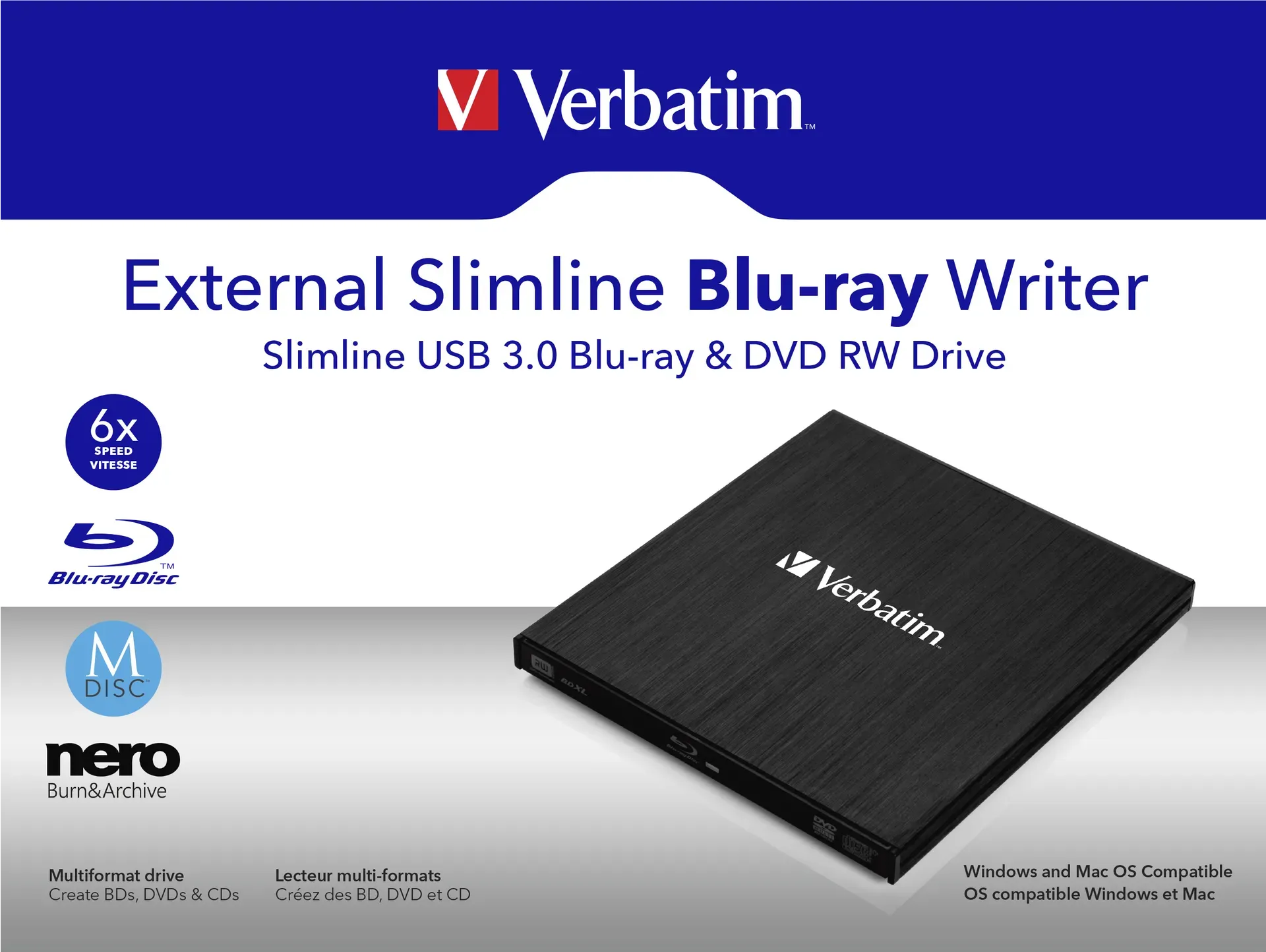 Verbatim External Slimline Optisches Laufwerk Blu-Ray RW Schwarz – Bild 6