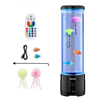 VEVOR Lavalampe 382 mm schwimmende Quallen-Blasenlichtlampe, 16 Farbwechsel-Lichteffekte, Bluetooth-Lautsprecher, Stimmungslampe, Aquarium Nachtlicht für Schlafzimmer, Wohnzimmer, Heimdekoration VEVOR Lavalampe 382 mm schwimmende Quallen-Blasenlichtlampe, 16 Farbwechsel-Lichteffekte, Bluetooth-Lautsprecher, Stimmungslampe, Aquarium Nachtlicht für Schlafzimmer, Wohnzimmer, Heimdekoration